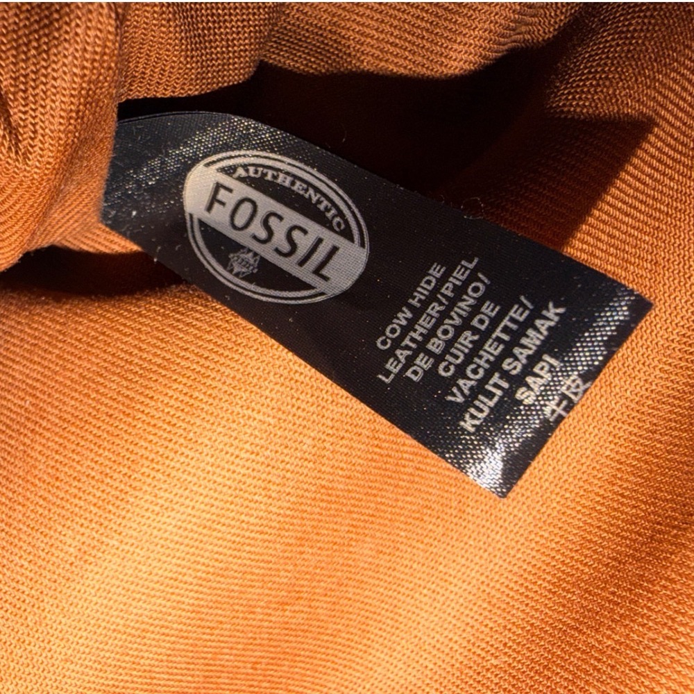 Fossil Emerson Medium Satchel Women Medium Brown Leather Shoulder Strap - Picture 8 of 14